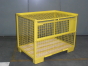 Industrial Gitterbox with cover, yellow, half flap